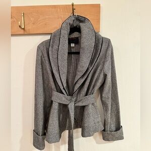 Ashro Black and White Houndstooth Jacket, metallic